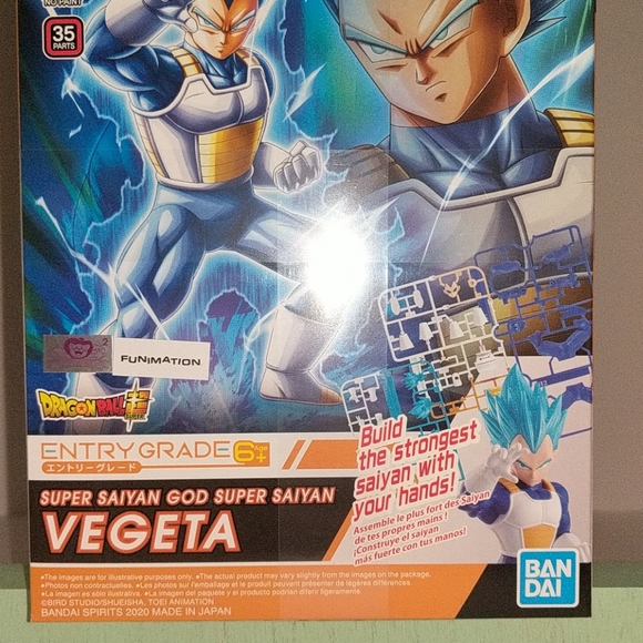 🎀 BANDAI 🎀 Super Saiyan Vegeta Model Kit Japan NEW AUTH 🎀 - Picture 3 of 6